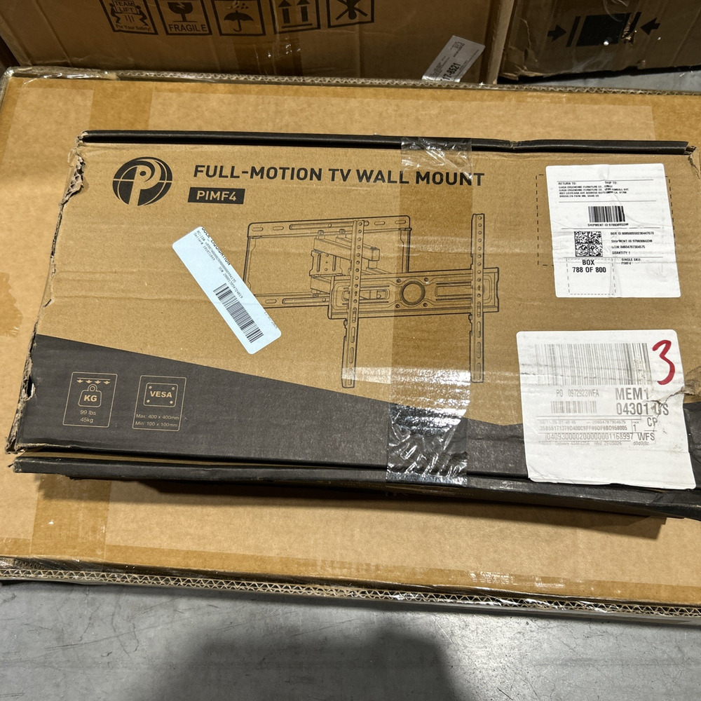 MountFTV Tilt TV Wall Mount Bracket Low Profile Fits 26-65 inch TVs, Brand New